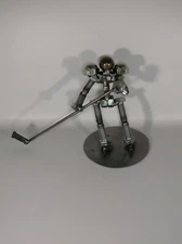 Hockey Player, Metal Bolt Figurine, Athlete, Upcycled Art