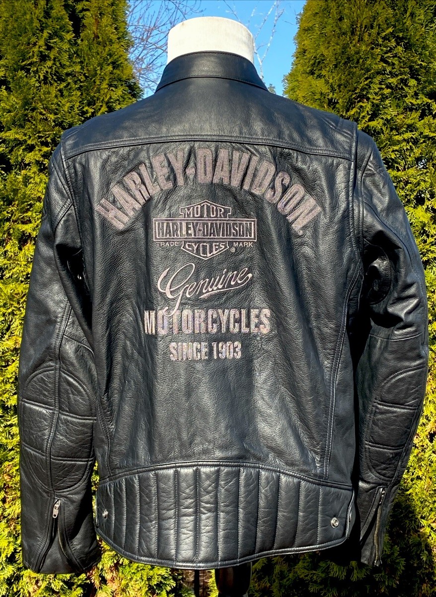 Riding Jacket Harley Davidson Embossed Leather Jacket Harley
