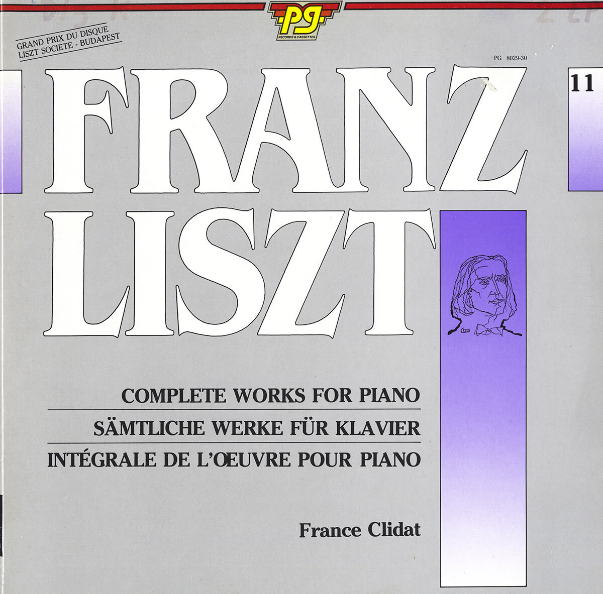 2LP Gtfd FRANCE CLIDAT Piano LISZT Sonata in B Portraits