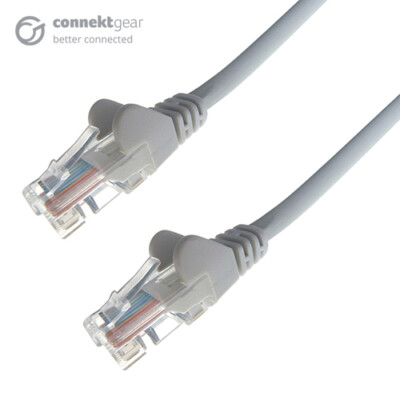 30m RJ45 CAT5e UTP Stranded Flush Moulded Network Cable - 24AWG - Grey