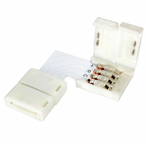 5Pc 3528 5050 4Pin 10mm L Shape Adapters PCB LED Strip Connectors Free Soldering - Picture 6 of 8