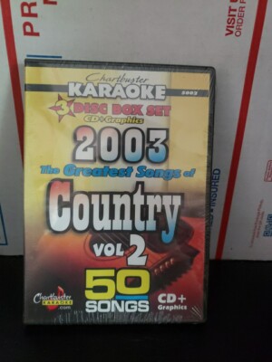 Country ~ vol #2 ~ Chartbuster Karaoke ~ 5002 ~~ 50 songs ~ 3 CD+G's ~ NEW #119
