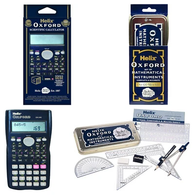 Helix Oxford wissenschaftlicher Taschenrechner & Mathematik Set Produktbündel ideal für High School GCSE