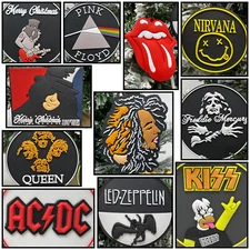 AC-DC, Pink Floyd, Queen, Nirvana, Kiss, Led Zeppelin, Bob Marley 11 Piece Set