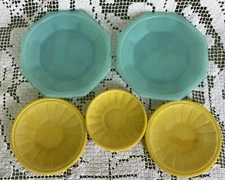 Akro Agate Mix Lot Of 5 Plates Child’s Set Vintage