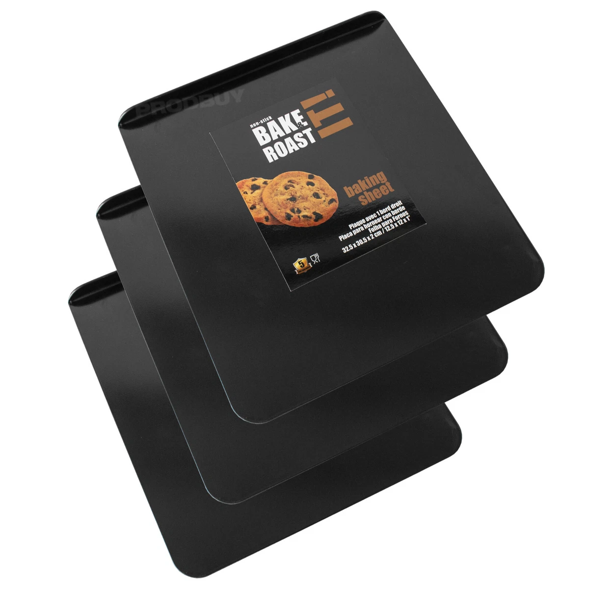 Flat clearance baking pans