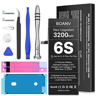 3200mAh] Batteria per iPhone 6S (Nnova versione 2022), batteria di (w2Z