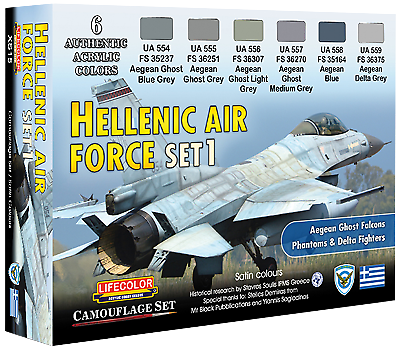 LifeColor Hellenic Air Force Set 1 (22ml x6) [LC-XS15] - Bild 1 von 1
