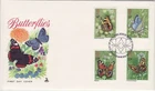 GB Stamps First Day Cover British Butterflies, peacock, skipper Mercury SHS 1981