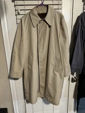 London Fog Maincoats Classic Style Mens Liner Trench Coat 44 Regular Fur Lined