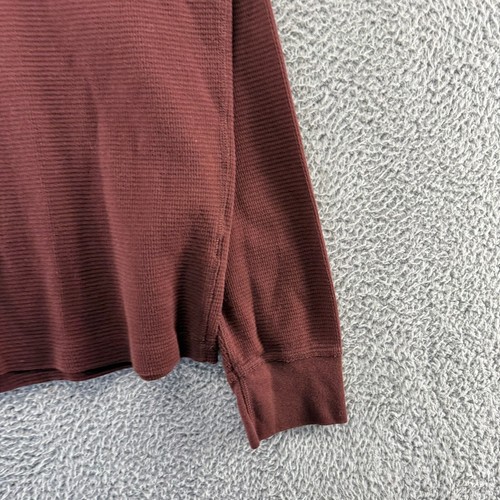 J Crew Thermal Shirt Men's XL Red Maroon Vintage Thermal Outdoorsman Waffle y2k - Picture 2 of 10