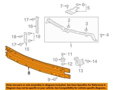 GM OEM 18-21 Enclave Front Bumper Grille Bumper Components-Impact Bar 84445138