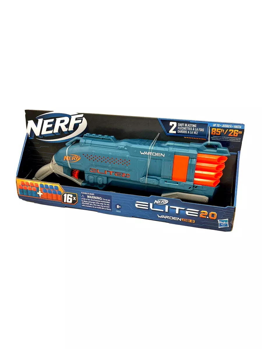 NERF Blaster Nerf Elite 2.0 Warden DB.8 + 16 fléchettes Nerf