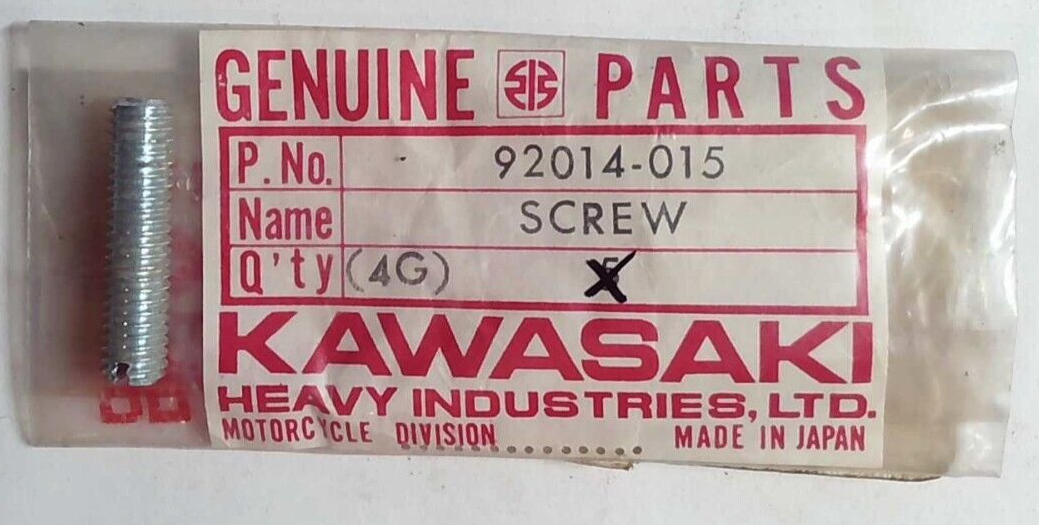 NOS GENUINE Kawasaki Kawasaki Slotted Screw (6X26) 92014-015 NEW