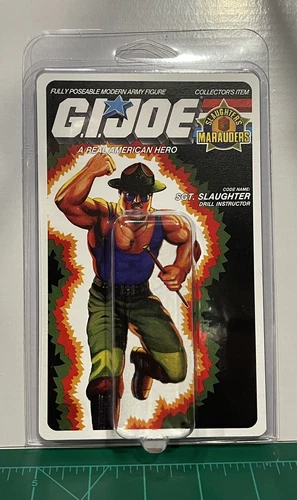 GiJoe 1989 Sgt Slaughter Display Case With Insert Card Slaughter’s Marauders