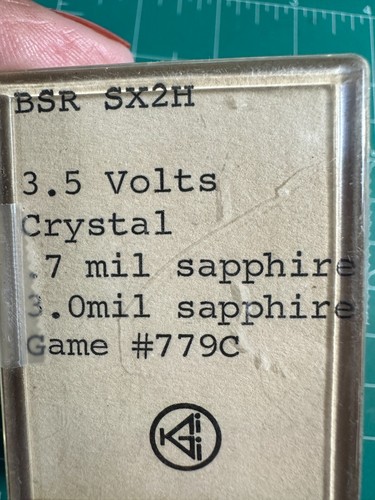 BSR SX2H Stereo #779C Dual Sapphire 3.5V Crystal - Picture 3 of 3