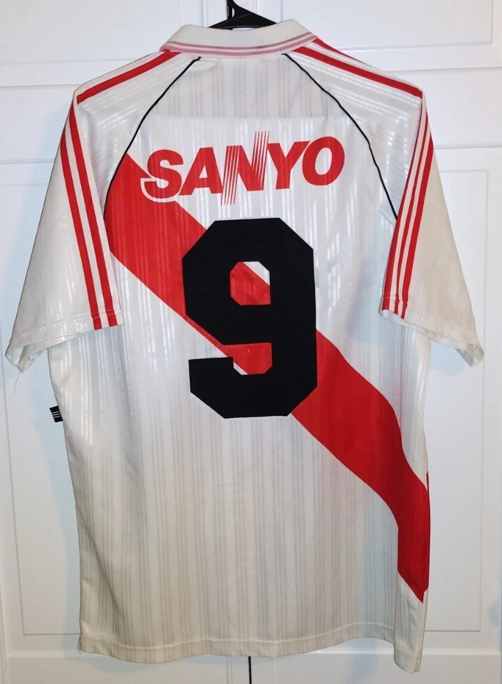 1996 ADIDAS ENZO FRANCESCOLI RIVER ПЛАСТИНА ДЖЕРСИ РУБАШКА БОЛЬШОЙ - Изображение 4 из 4