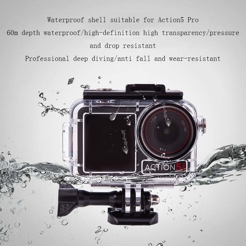 60m Waterproof Housing Case Diving Protective Shell For DJI Osmo Action 5 Pro/4 - Picture 5 of 9