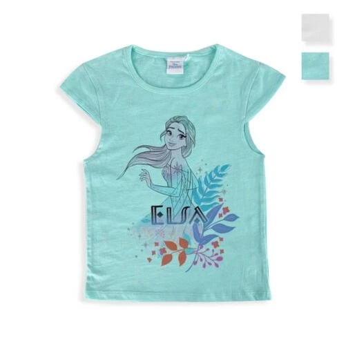 T-Shirt Disney FROZEN Maglietta Maniche Courtes Maglia Bimba Coton Fille 5203 - Photo 1/1