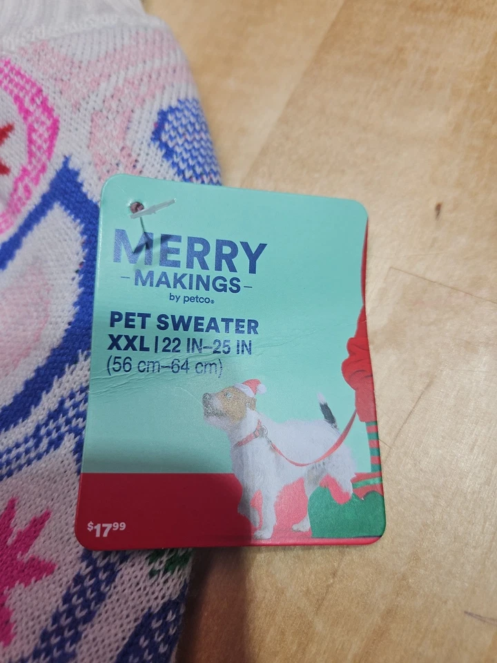 Merry Makings Petco Pet Sweater Holiday Size XXL - Image 4 of 4
