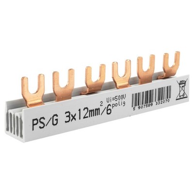 Phasenschiene Gabel PS/G 3P 6-polig 12mm2 80A Doktorvolt 2070