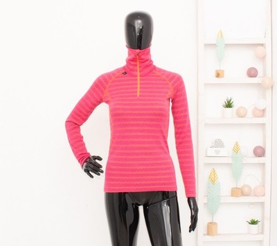 Ulvang Zip Merino Base Layer Top Long Sleeve 80% Wool Thermo Skiing Women's XS