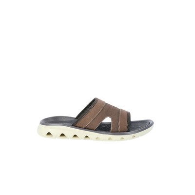 George Men Dade Comfort Slide Sandal Open Toe Size 10 Brown/Beige Colr Med Width