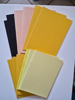12 Blanko große Glückwunschkarten A5 schwarz gelb orange