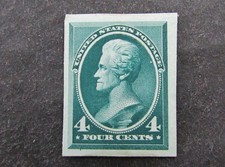 US Stamp     # 211     1883   Jackson    4 c   Mint Proof      Superb     MNH
