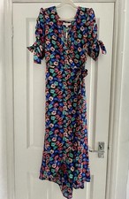 Floral Spring Summer Wrap Dress. Dancing Leopard. UK6