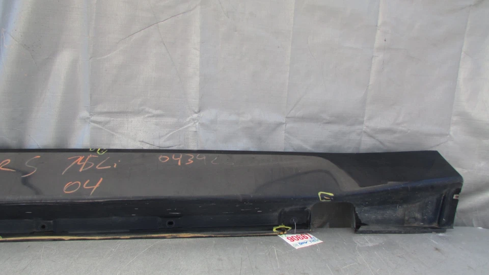 BMW 750LI 760LI 2006-2008 pasajero lado derecho basculante moldeado faldón lateral negro Foto 3 de 4