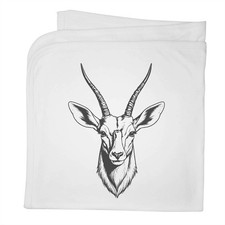 'Antelope Portrait' Cotton Baby Blanket / Shawl BY00047046 