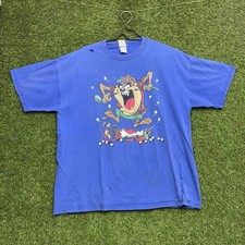 Vintage Tasmanian Devil Golf Shirt Mens Large Made in USA Taz Funny Looney Tunes