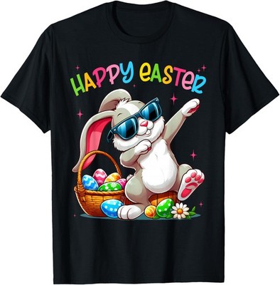 Funny Dabbing Bunny Easter Happy Easter Unisex T-Shirt