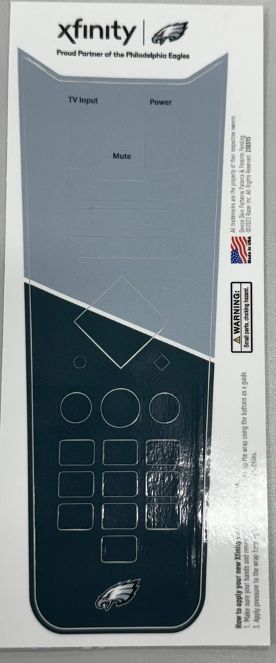 Xfinity XR15 Remote Sticker/Decal 4 Major Philadelphia Teams Bundle - Image 3 of 4