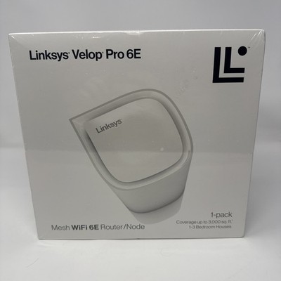 Linksys Velop Pro 6E Mesh WiFi 6E Router/Node MX6201 (White) - New Sealed