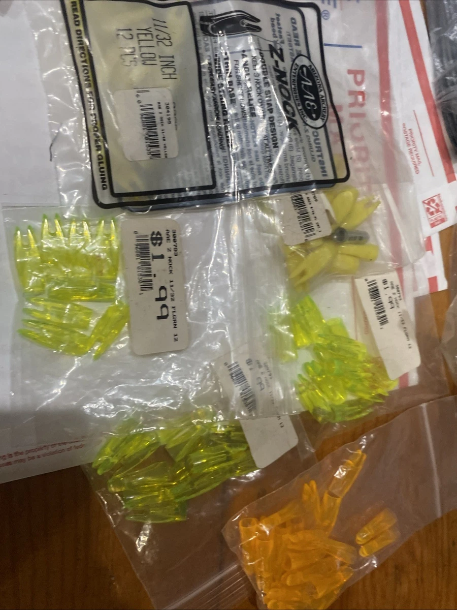 AAE Fiberglass Nocks Green Orange Yellow Arrow Making Lot Nos Assortment Lot #00