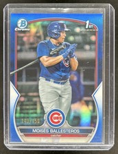 2023 Bowman Moises Ballesteros Chrome Blue Refractor 1st Prospect #/150 Cubs