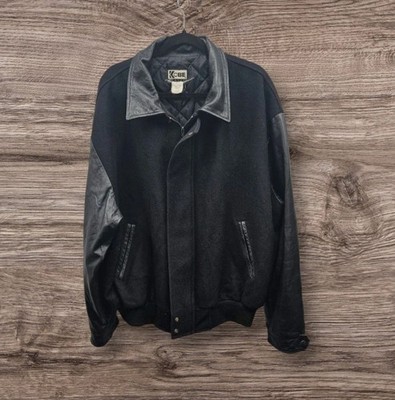 Vintage Kobe Classics Wool Leather Bomber Jacket – Black – Size