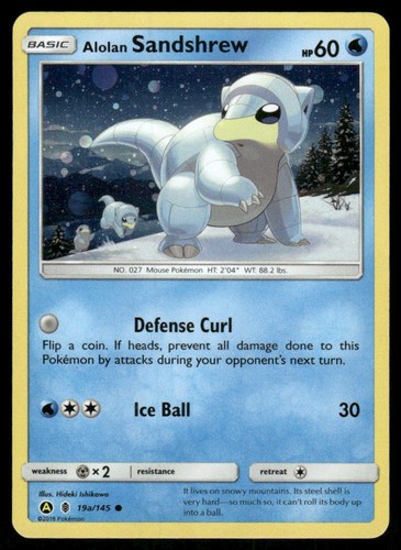 Alolan Sandshrew 019a/145 Alternate Art Holo Promo