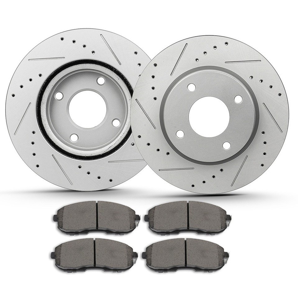 Front Disc Rotors + Ceramic Brake Pads For Nissan Sentra 2007 2008 2009 ...