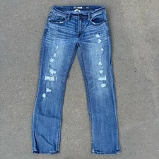 Buckle BKE Jake 34XL Bootleg Blue Distressed Jeans ABP15132