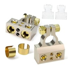Battery Terminals, 0/4/8/10 Gauge Battery Terminal Connectors with Shims and