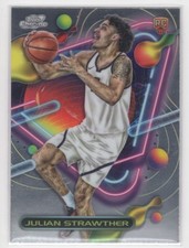 #176 Julian Strawther 2023-24 Topps Chrome Cosmic Base RC Denver Nuggets