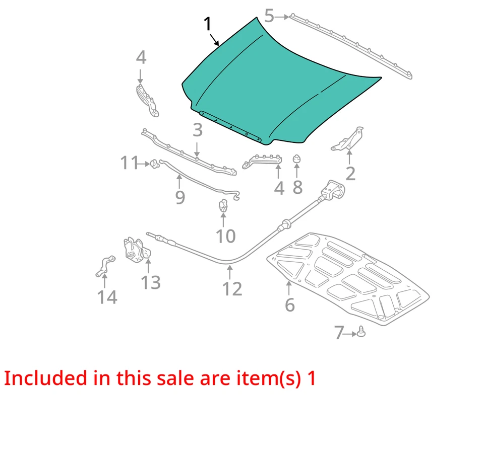 (LOCAL PICKUP ONLY) Hood Fits 01-06 MAZDA TRIBUTE 727787 Foto 3 de 4
