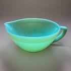 Vintage Fire King Oven Ware 7.5” Jadeite Batter Bowl W/ Pour Spout & Handle