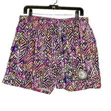 Vintage 80s Morey Boogie Swim Trunks Neon funky vibe print bright colors size XL