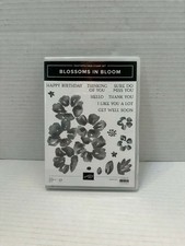 Stampin Up Blossoms In Bloom Flowers Birthday Thank You Stamp Set