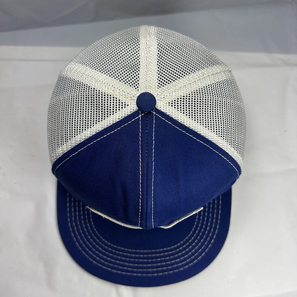 Vintage K-Products Polo Fire Dept. Hat Native American Indian Patch Trucker Cap - Image 3 of 4