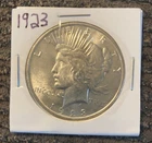 1923 Silver Peace Dollar Uncirculated Condition Brilliant Luster